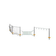Parcours à cordes en acier inoxydable pour aire de jeux conforme EN1176 - Référence BT16288