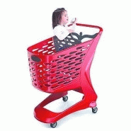 Chariot plastique 90 l siège bébé