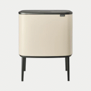 Poubelle Bo Touch Bin - 34 litres - Soft Beige - Idéale pour trier les déchets avec style