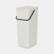 Poubelle Brabantia Sort &amp; Go -40 litres - Light Grey - Volume 40L - Pratique et Écologique