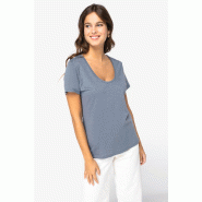 T-shirt écoresponsable slub femme  -  Réf: NS329