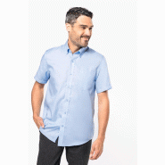 Chemise micro-sergé manches courtes sans repassage -  Réf: K539