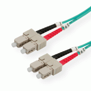 Câble FO duplex 50/125µm, SC/SC, OM3, 1m