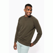 Sweat-shirt Bio col rond manches raglan homme -  Réf: K480