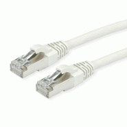 Câble ROLINE Cat.7 S/FTP, LSOH, avec connecteurs RJ45 (500MHz / Classe EA), gris, 1 m