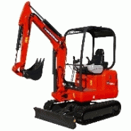 Mini pelle Eurocomach ES180 SR - 1750 kg, profondeur d'excavation 2500 mm, moteur Kubota 22 HP