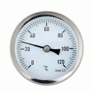 Thermomètre bimétallique Ø150 Orientable Tout Inox