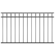 Vidaxl panneau de clôture acier 1,7x0,8 m noir 146316
