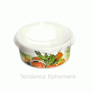 Boîte - bol salade boite salade carton décoré 75cl + couvercle  ref. Produit : potsalc750a20