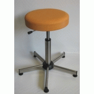 57-tabourets inox assise épaisse vinyle supérieur non feu m1