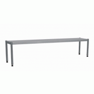 Étagère inox tablettes lisses 600x400x1800 à monter