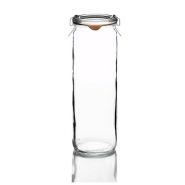 12 bocaux en verre Mini WECK® TUBES® 145 ml avec couvercles en verre et