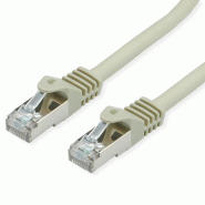 Câble VALUE Cat.7 S/FTP, avec connecteurs RJ45 (500MHz / Classe EA), gris, 1 m