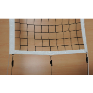 Filet de volley haute compétition 4mm noir - Ref. V5161 - Polypropylène SANS NOEUD - Maille 100mm