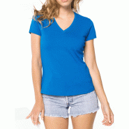 T-Shirt col V manches courtes femme -  Réf: K390