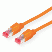 Cordon DÄTWYLER Cat.6 (Classe E) S/FTP, CU 7702 flex LS0H, Hirose TM21, orange, 2 m