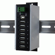 EXSYS EX-1177HMVS-WT Hub USB 2.0 à 7 ports, protection de surtension