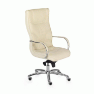 Fauteuil de bureau BOSS dossier haut - neuf - tapissage artisanal, structure en acier, mousse ignifuge - chaise directionnelle