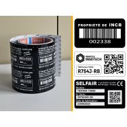 Étiquette d'inventaire haute résistance pour machine, mobilier et ordinateur