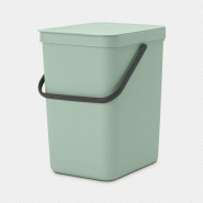 Poubelle Brabantia Sort &amp; Go - 25 litres - Jade Green - Multi-talent - Volume M (25 L)