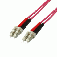 LEONI Câble FO duplex 50/125µm OM4, Euromicron LC/LC, 2 m