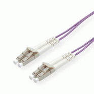 ROLINE Câble FO 50/125µm, LC/LC, OM4, violet, 1 m