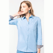 Chemise coton Nevada manches longues femme -  Réf: K585