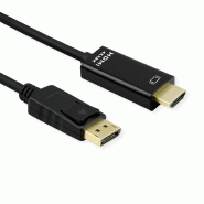 Roline câble displayport dp - uhdtv, slim, m/m, noir, 2 m