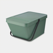 Poubelle empilable Sort &amp; Go -20L Fir Green - Polyvalente et robuste pour le recyclage facile