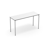 Table d'école Rectangle Plus - Structure métallique et finition blanche - Taille 8