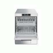 Lave-vaisselle SMEG professionnel double panier 50x50 cm - pompe de vidange - INOX AISI 304 - 13 programmes