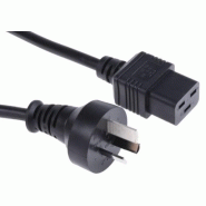 Cordon d'alimentation denmark power cord plug 3 poles right angle