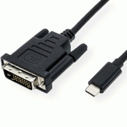 VALUE Câble adaptateur type C - DVI, M/M, 1 m