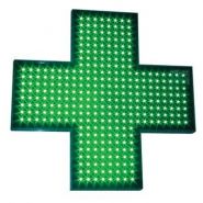Mini croix a led simple face 48 - enseigne pharmacie - sarl identy sign - dimensions : 480 x 480 mm