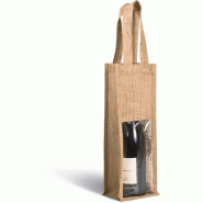 Sac porte-bouteille en jute -  Réf: KI0267