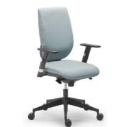 Fauteuil dos tapissé à assise tapissée, mécanisme synchro, accotoirs réglables 1D - TertioT RT56/14 - PROMO -30%