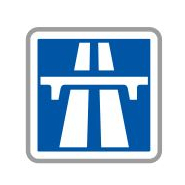 Panneau de signalisation indication: Début d'une section d'auto-route - C207