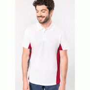 Polo piqué manches courtes bicolore homme - Réf: K232 - Kariban - 65% polyester / 35% coton