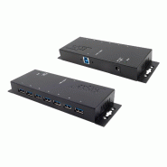 EXSYS EX-1188HMS-3 HUB USB 3.2 Gen1 à 7 ports, protection de surtension 15KV ESD et boîtier métallique