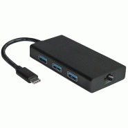 VALUE Convertisseur USB 3.2 Gen 1 type C - Gigabit Ethernet + Hub 3x USB 3.2 Gen 1 Type A