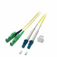 Câble FO Duplex 9/125µm, E2000APC / LC, jaune, 7,5 m