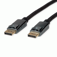 ROLINE Câble DisplayPort v1.4, DP M - DP M, noir/argent, 1 m