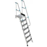 Escalier aluminium fixes accès et travail avec plateforme 45°