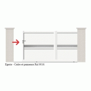 Portail coulissant à rail egerie / simple vantail / droit / plein / en aluminium