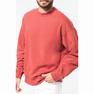 Sweat-shirt écoresponsable oversize à col rond unisexe -  Réf: K4032