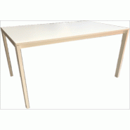 Table blanche d'occasion - Design classique et élégant - 125×75 cm - Bureau ou pause déjeuner