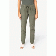 Pantalon écoresponsable délavé en lyocell femme -  Réf: NS724