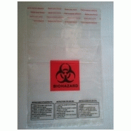 Sacs et sachets plastiques inviolable biohazard