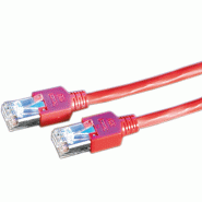 Cordon KERPEN Cat.5e (Classe D) D1-20 SF/U, croisé, rouge, 2 m