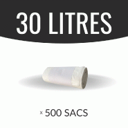 Sac poubelle - 30 l - blanc - haute densité - colis de 500 sacs